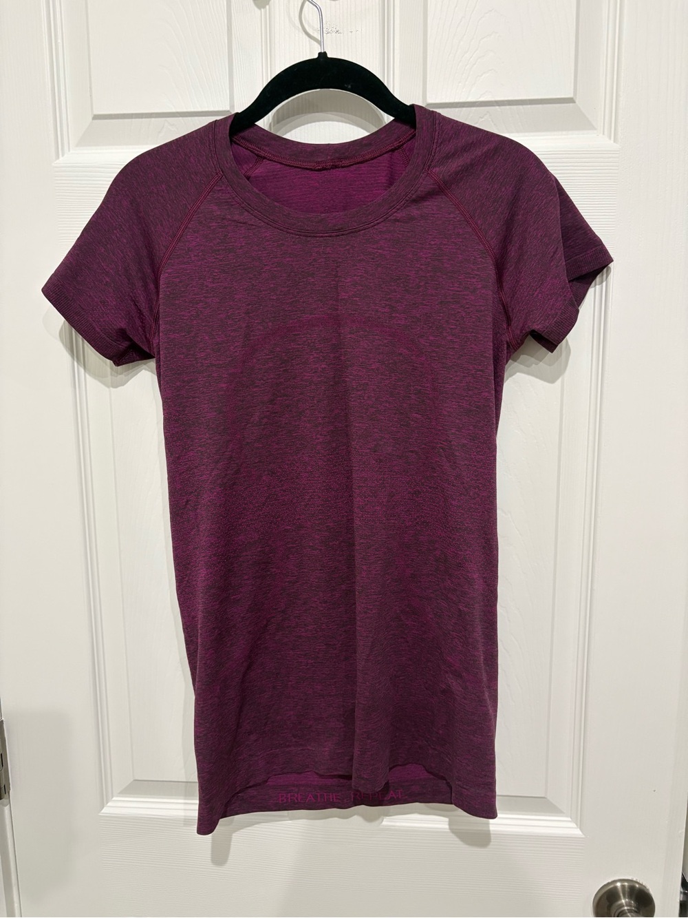 Lululemon Swiftly Tech Short-Sleeve Shirt 2.0 - Deep Fuschia/Black
